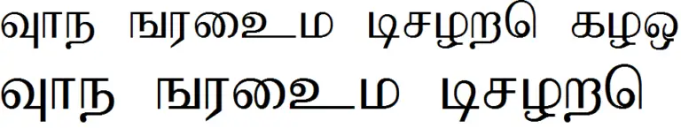 tamil fonts typing bamini